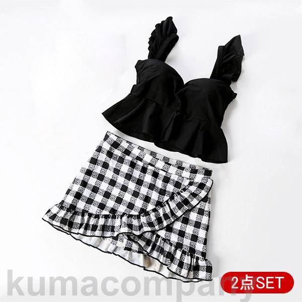 水着レディース 体型カバー 2点セット ビキニ 水着 アップウェア 女性用 ワンピース ママ水着 タンキニ水着 女子 ミセス セクシー レディース水着 可愛い