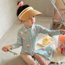 子供水着 80~125cm ice アイス クリーム cream ブルー ワンピース 子ども ジュニア スクール水着 みずぎ ラッシュガード 女の子 ガールズ ジュニア 子ども用 水