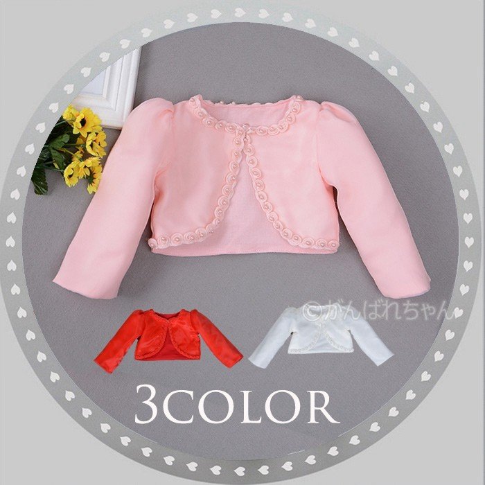 【赤ちゃん ボレロ】ベビー ボレロ ベビードレス用ボレロ 花コサージュ レース柄 ボレロ 結婚式 フォー..