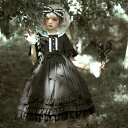 ロリータ ゴスロリ ワンピース ドレス 半袖 ゴシック レディース 宮廷風 ブラック コスプレ コスチューム ハロウィン 衣装 春夏秋 シック ミニ丈 クラシッ...