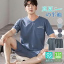新生活 ルームウェア 上下セット メンズ パジャマ Tシャツ ハーフパンツ 夏用 セットアップ 部屋着 ラウンジウェア 吸汗速乾 短パン 半ズボン 父の日 プレゼント ギフト