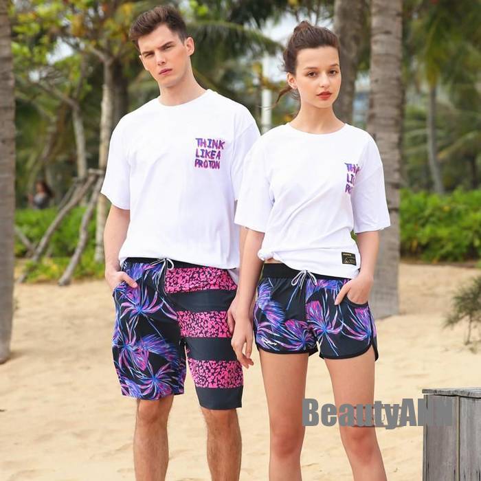 新生活 ストレッチショートパンツ 速乾 ドライ ハーフパンツ 短パン 半ズボン メンズ ボトムス 水着 メンズ レディース カップル 柄物 プレゼント ギフト
