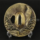 日本刀装具 刀鍔 鷹図 合金製 金工 細工 鍔 つば 居合用 刀剣美術