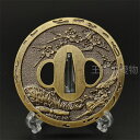 日本刀装具 刀鍔 梅図 合金製 金工 細工 鍔 つば 居合用 刀剣美術