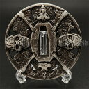 日本刀装具 髑髏の図 刀鍔 合金製 現代品 鍔 刀の鍔 ツバ 鐔 刀鐔 刀剣美術 武道具