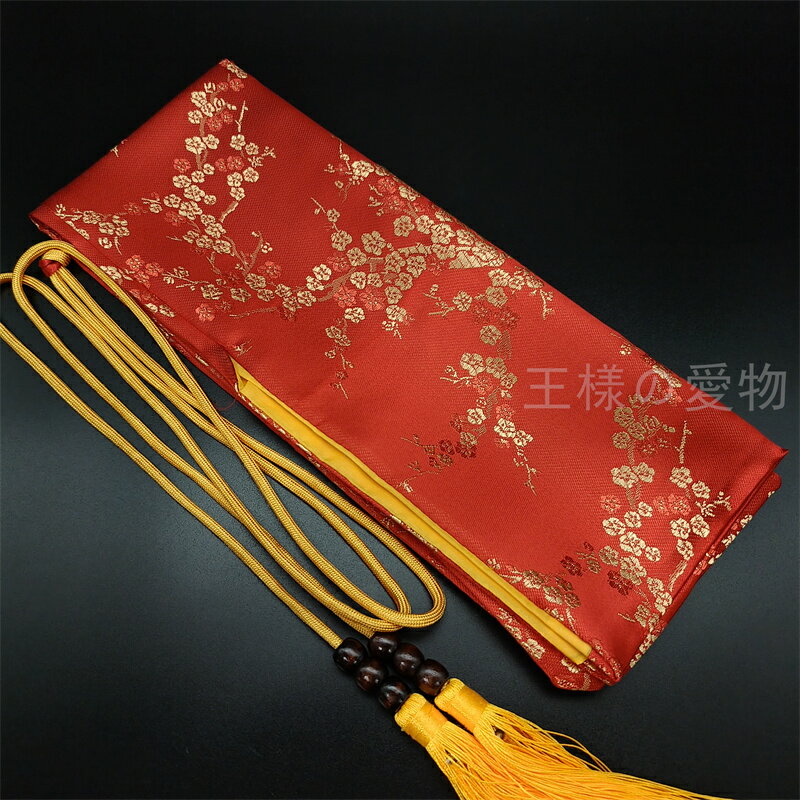 刀袋　剣袋　金梅図　赤色　日本刀装具　保存袋