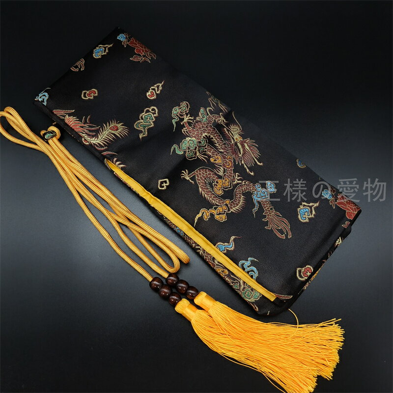 刀袋　剣袋　龍鳳図　黒色　日本刀道具　保存袋