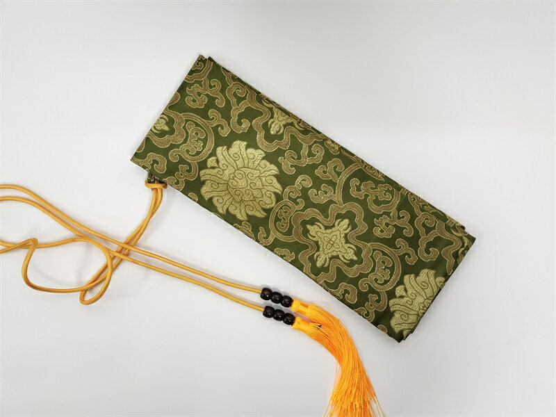 刀袋 　剣袋　雲紋図　緑色　日本刀装具　日本刀道具　保存袋