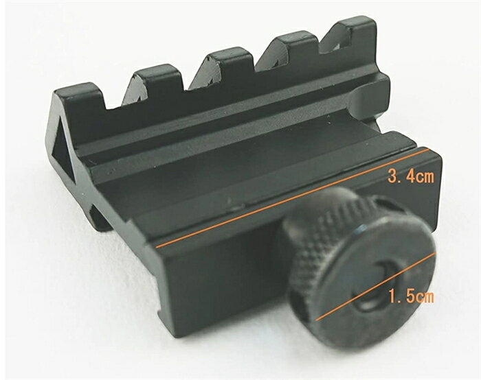 王様の愛物のサイドレイルマウント　アングルマウント　斜め45度　4スロット　20mm　レール｜アングル3