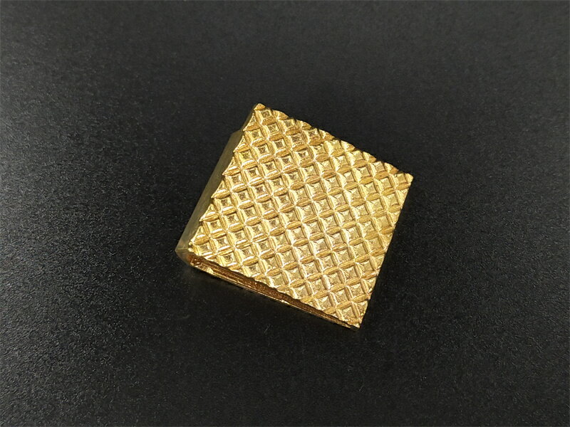 はばき 銅製彫刻 菱紋図 金工 ハバキ 日本刀装具 刀剣美術