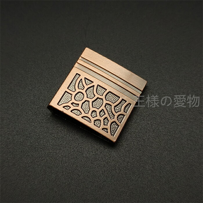 はばき　合金製　岩紋の図　赤銅色　日本刀装具　ハバキ　刀剣美術　現代品