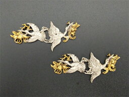 目貫　鶴の図　銅製　細工　日本刀装具　武具　刀剣美術