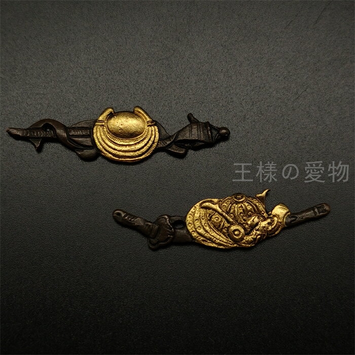 目貫 兜の図 銅製 細工 日本刀装具 武具 刀剣美術