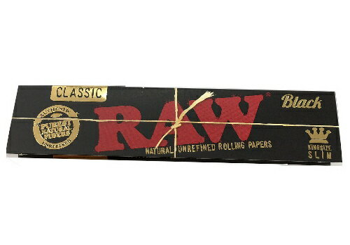 RAW　ロー 手巻き用 クラシック・ブラックゴールド ローリングペーパー キングサイズスリム シャグ 喫煙具 ロウ