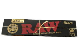 RAW　ロー 手巻き用 クラシック・ブラックゴールド ローリングペーパー キングサイズスリム シャグ 喫煙具 ロウ【メール便250円対応】