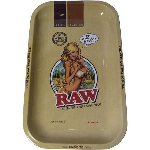 RAW ロー ガール メタルトレー スモールサイズ シャグ 喫煙具 ロウ【メール便250円対応】