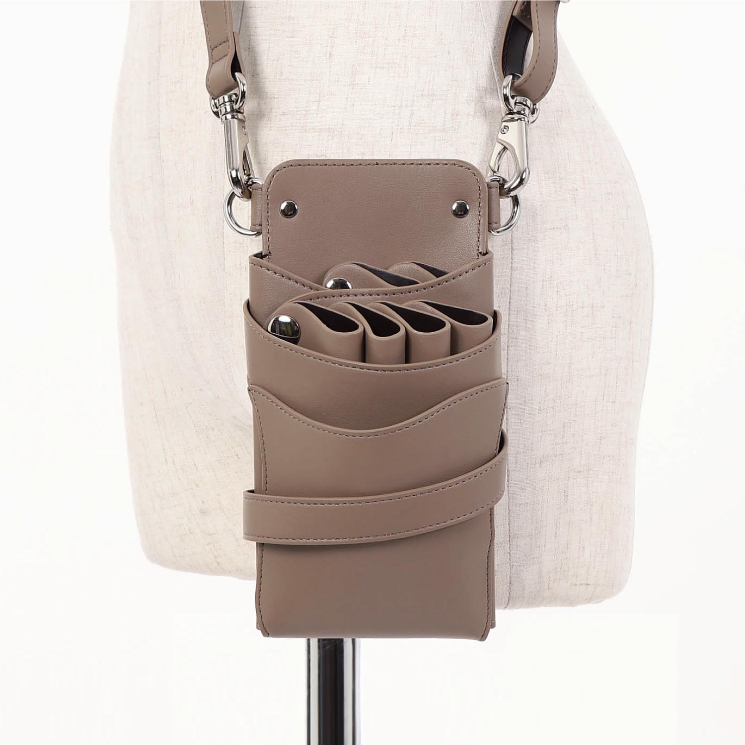 【アウトレットセール　20％OFF】訳あり / DEEDS シエーナ no.353 マットグレージュ ベージュ 灰色 4~6丁入れ シザーケース / 美容師 理容師 フローリスト シザーケース シザーバッグ