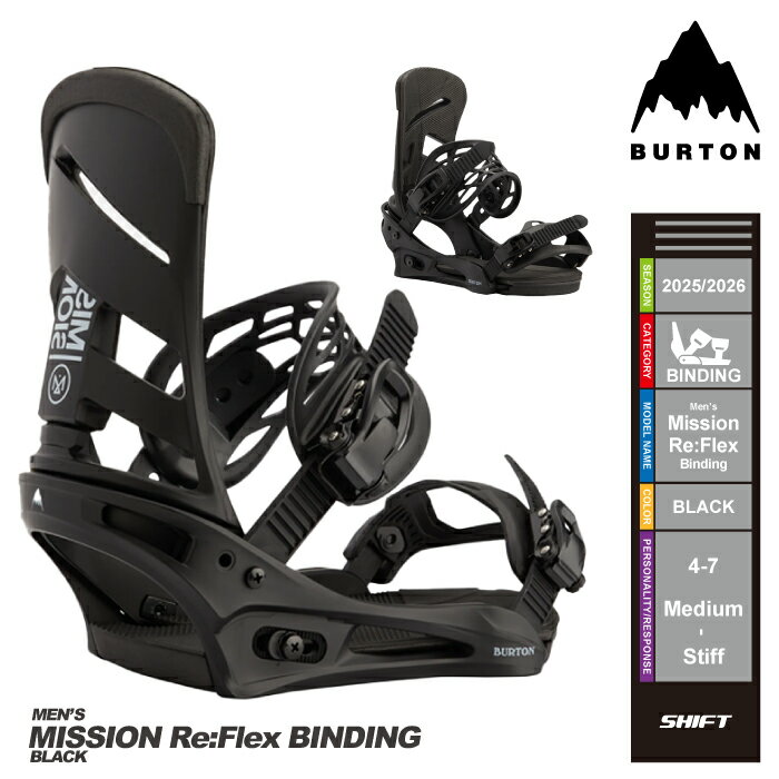 [日本正規品] 25-26 スノーボード ビンディング バートン BURTON MISSION Black バートン ミッション ..