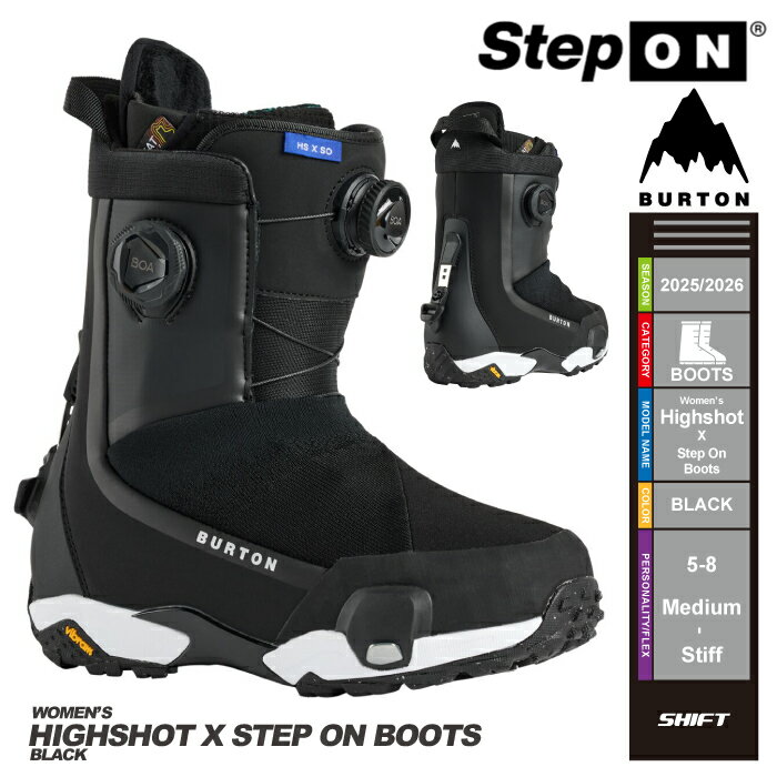 [{Ki] 25-26 Xm[{[h u[c o[g BURTON WOMEN'S HIGHSHOT X STEP ON WIDE Black o[g nCVbg GbNX ...
