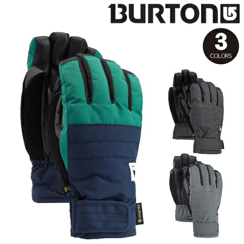 【20-21 BURTON REVERB GORE-TEX GLOVE】バートン リバーブ ゴアテックスグローブ GORE-TEX 5本指グローブ メンズ レディース スノーボードグローブ ブラック 黒 グレー 2021 国内正規品 送料無料