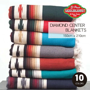 ѥ ɥ֥󥱥å ELPASO SADDLEBLANKET 饰 饰ޥå ᥭ饰 NEW WEST DIAMOND CENTER BLANKETS 150cm x 210cm ͥƥ 