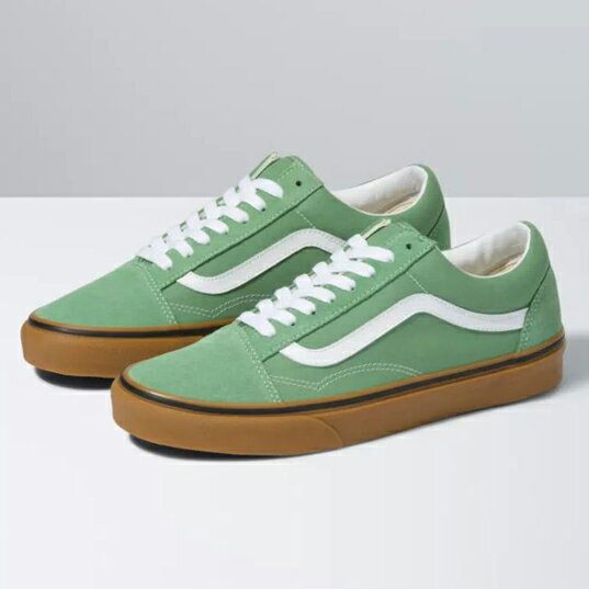 VANS [USA企画] OLD SKOOL オールドスクール (GUM BASIL / WHITE) バンズ スエード バシルグリーン スニーカー ヴァンズ メンズ レディース ユニセックス スケート カジュアル 定番 人気 OLD SCHOOL