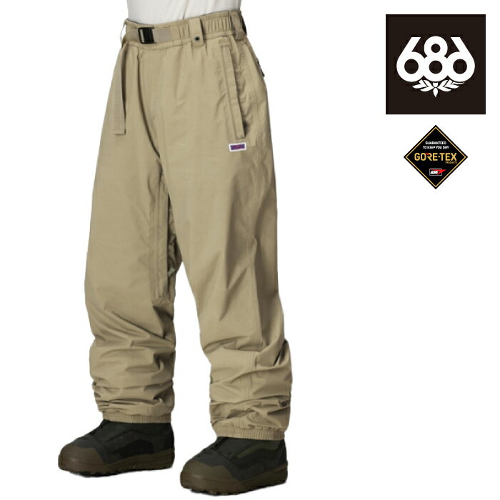 GORE-TEX DOJO PANT WATERPROOFING: GORE-TEX BREATHABILITY: GORE-TEX SPECIAL FEATURES: ・2-Layer bluesign Approved GORE-TEX 100% Recycled Nylon Fabric + PFAS Free DWR ・Interior Cordura Lining Lower Hem ・Air-Flo Inner Leg Vents ・Front Hand Pocket Zippers and Back Pocket Zippers ・Lift Ticket Eyelet on Belt Loop ・Front Hand Zippered Pockets and Back Zippered Pockets ・Front Hand Pocket Inner Key Clip ・Boot Gaiter and Boot Lace Hook ・500D Bottom Hem + Bottom Lining ・Fully Taped GORE-TEX Seams ・Elastic Waist with Integrated Adjustable Webbing Belt ・Elastic Cuff ・External Pocket Count: 4 ・4-Pocket Design SIZES: XS, S, M, L, XL, XXL ■MENS PNT OUTERWEAR FITGUIDE(単位cm) XS S M L XL XXL 適応身長 150-156 155-163 162-171 168-178 175-184 181-191 ウエスト 76-81 81-86 86-91 91-96 96-101 101-107 ヒップ 90-96 95-102 100-108 106-113 110-118 115-120 膝回り 48-50 50-52 52-54 54-56 56-58 58-60 裾回り 50-51 51-52 52-53 53-54 54-55 55-56 レングス 76-78 78-80 79-81 80-82 81-83 82-84 ※686はUSサイズ基準となっています。FIT GUIDEはメーカーが推奨するサイズの目安となりますが、実際に商品をご試着されることをお薦めいたします。商品によりサイズスペックが異なります。