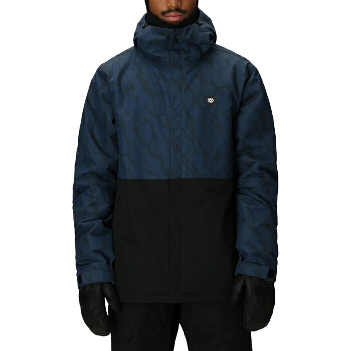 【店頭受取OK】日本正規品 スノーボード ウェア ジャケット シックスエイトシックス 686 MENS FOUNDATION INSULATED JACKET Navy Fractured Colorblock メンズ 25-26 2