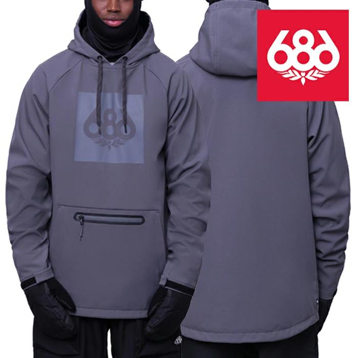 日本正規品 スノーボード パーカー フーディー シックスエイトシックス 686 MENS WATERPROOF HOODY Rhino Grey メンズ 25-26