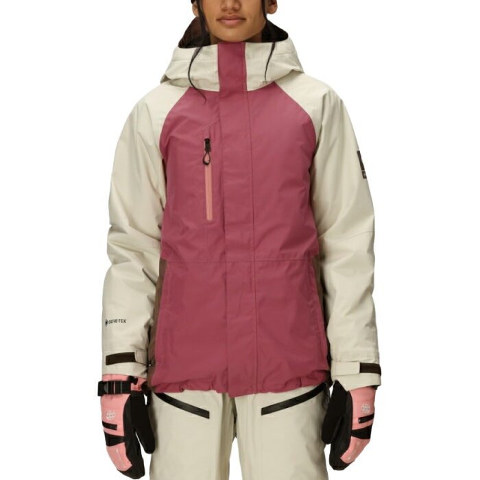 【店頭受取OK】日本正規品 スノーボード ウェア ジャケット シックスエイトシックス 686 WOMENS GORE-TEX WILLOW INSULATED JACKET Rosewood Colorblock ゴアテックス レディース 25-26 2