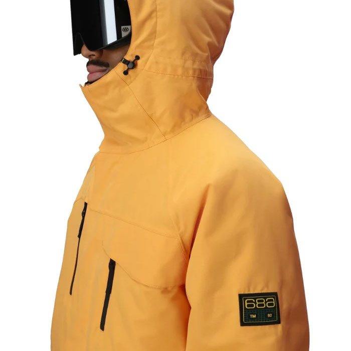 【店頭受取OK】日本正規品 スノーボード ウェア ジャケット シックスエイトシックス 686 MENS GEO INSULATED JACKET Yellow Gold Colorblock メンズ 25-26 3