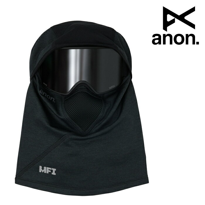 This full-coverage balaclava keeps it light, warm, and technical with Polartec Power Grid fleece with MFI compatibility for breathable warmth and a seamless connection to your goggles. As technical as they come, the Anon MFI Tech Balaclava matches breathable fleece with our exclusive magnetic connection system. The result is seamless, hassle-free coverage from snow, wind, and cold weather. MFI Goggle-Ready It comes with all three types of MFI carriers, so it's compatible with any pair of MFI goggles. Removable Magnetic Carrier The carrier insert is removable for machine washing or to wear the face mask with non-MFI goggles. Tech ・Magnetic Facemask Integration ・Midweight Fabric ・3D mesh breath vent ・Hinging Construction ▼ お店に遊びに来てね！ ▼ 店頭受け取りの設定方法はコチラ↑ 商品やチューニング、メンテナンス等々… 当店スタッフがお客様のお悩み相談お伺いします。