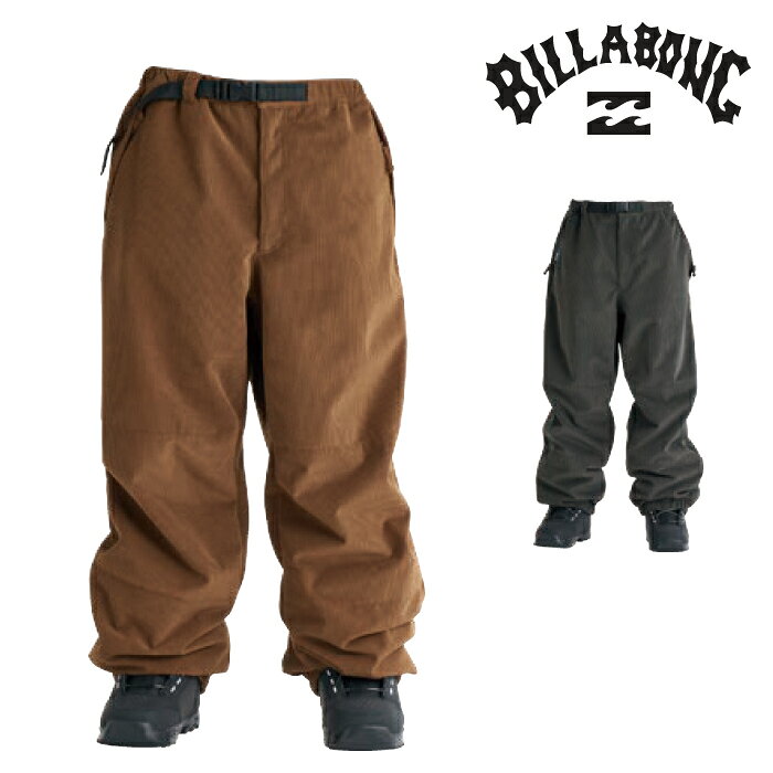 CORD WIDE RIB PANT BG01M703 WATERPROOF：10,000mm BREATHABLE：10,000g/m2/24hr FABRIC：2L Corduroy INSULATION：Shell LINING：Brushed Tricot and Taffeta FIT：Relaxed Wide - 重要な箇所にシームテープを装備 - 調節可能なウエストアジャスター - 裾口はゴムシャーリング仕様 - 起毛素材で暖かいハンドポケット - 防水性のあるブーツゲーター - ポケット内部にキーフック付 ●BILLABONG MENS BODY MEASUREMENT（サイズ目安） S M L XL CHEST WIDTH 88 92 96 100 WAIST WIDTH 74 78 82 86 HEIGHT 165 170 175 180 INSEAM 74 77 80 83 単位: cm ※こちらのサイズ表はヌードサイズの目安ですので商品の実寸ではありません。 ▼ お店に遊びに来てね！ ▼ 店頭受け取りの設定方法はコチラ↑ 商品やチューニング、メンテナンス等々… 当店スタッフがお客様のお悩み相談お伺いします。