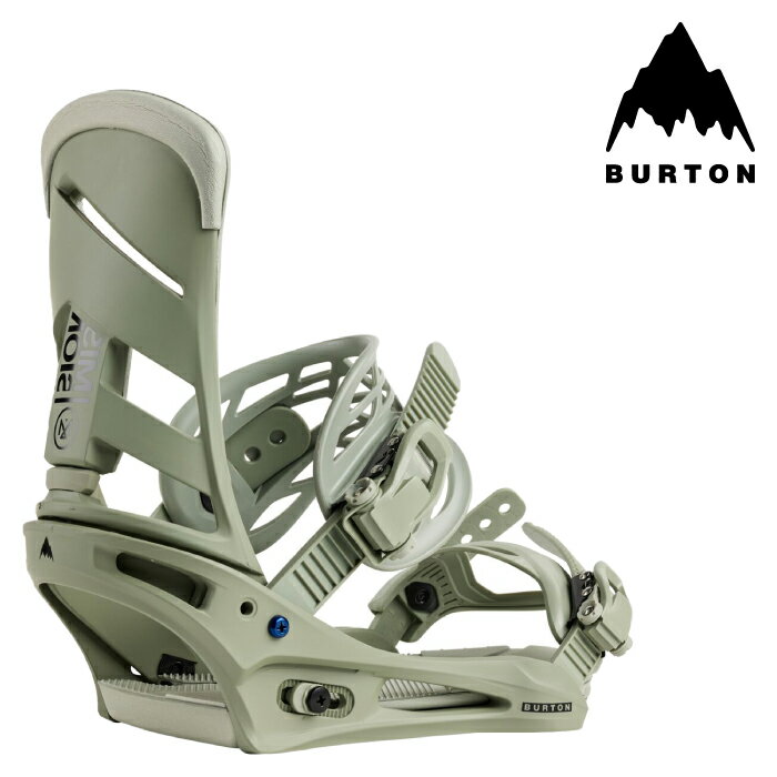 日本正規品 スノーボード ビンディング バートン BURTON MENS MISSION Re:Flex Talc Green ミッション リフレックス バインディング メンズ 25-26