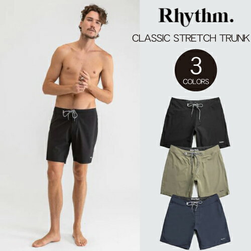 【RHYTHM ボードショーツ ショートパンツ CLASSIC STRETCH TRUNK】リズム クラシックストレッチトランクス 海パン サーフィン 水陸両用 サーフトランクス ボードショーツ サーフショーツ サーフパンツ 水着 ショートパンツ 男性用 1