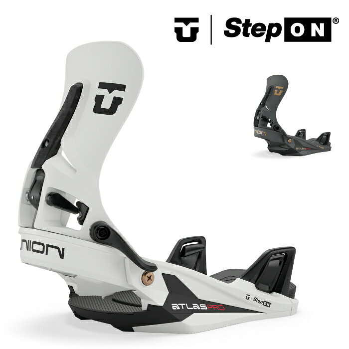 Precision meets power. The Union Atlas Pro Step On delivers all-mountain performance with the convenience of Step On technology. An all-new highback with a forged carbon beam, paired with the new Drive Frame rear bushing, increases stiffness to deliver unmatched power and edge-to-edge response without sacrificing comfort or control. Binding Flex: 8/10 Technology BASEPLATE: S1 Step On Duraflex CB BUSHING: Drive Frame w/ Hi-Flex EVA FOOTBED: Non-Stick HP EVA CANTING: No HIGHBACK: S1 Step On Pro Forged Hybrid FLAD: - HEELCUP: Extruded 3D Aluminum HARDWARE: Grade 8.8 Steel COMPATIBILITY: 4x2, Channel DISK: Step On 4x2 Disk, Step On Channel Disk ●MEN'S STEP ON SIZE CHART S M L XL US Men 6-8 8.5-10.5 11-13 14-15 MONDO 24-26 26.5-28.5 29-31 32-33 ※サイズはメーカー推奨となりますので、ブーツの種類により対応サイズ内であっても入らない場合もございます。 ※Step Onバインディングは、Step Onブーツ専用になります。ブーツもバインディングも、それぞれStep On以外の製品と組み合わせて使用しないでください。サイズチャートを再確認して、必ずブーツのサイズに合ったサイズのバインディングを使用してください。サイズの合わないブーツとバインディングを組み合わせて使用すると、不具合が発生し、安全性が損なわれる可能性があります。また、メンズとウィメンズのサイズに性差があるのには理由があります。メンズとウィメンズのStep On製品を組み合わせて使用すると、不具合が発生し、安全性が損なわれる可能性があります。 ▼ お店に遊びに来てね！ ▼ 店頭受け取りの設定方法はコチラ↑ 商品やチューニング、メンテナンス等々… 当店スタッフがお客様のお悩み相談お伺いします。
