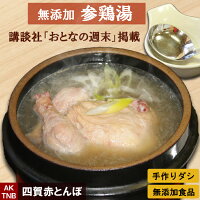 【最大1500円クーポン5/5】【講談社「おとなの週末」に掲載】無添加_参鶏湯（サム...