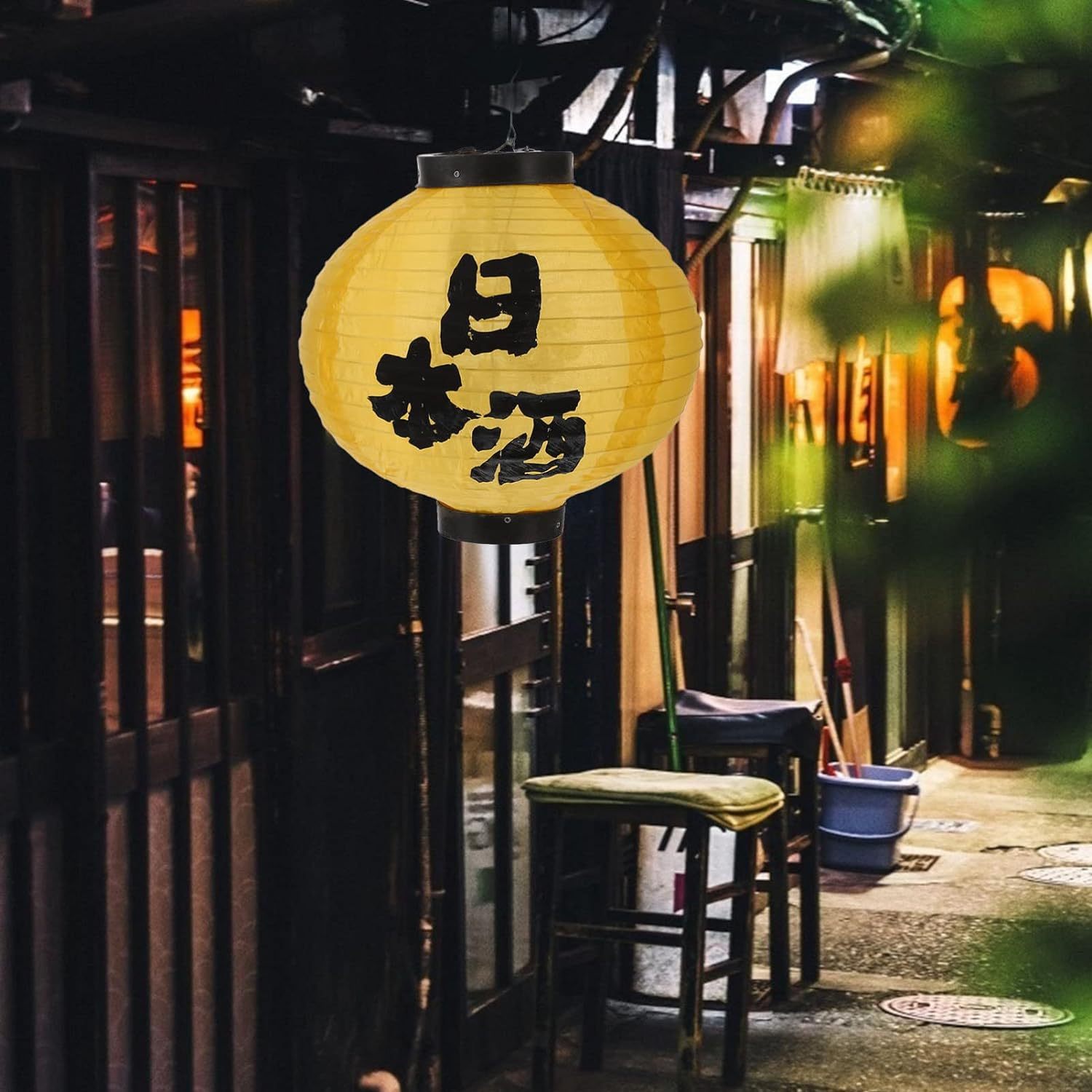 提灯 居酒屋 日本酒 ちょうちん 和風 紙提灯 電球付属なし 和風提灯 防水 円形 黄色ちょうちん シルク..