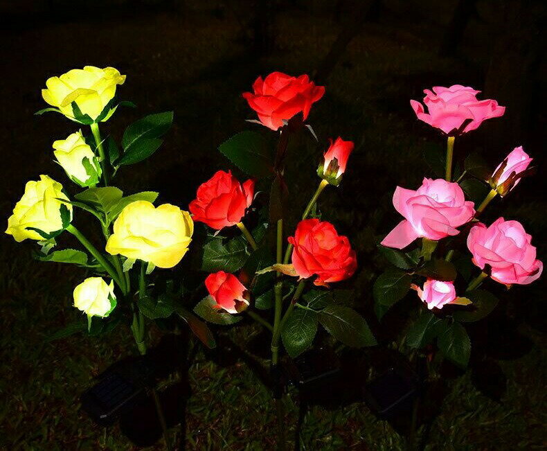 ソーラーライト 屋外用 防水埋め込み式 IP44等級リモコン付き ガーデンライト 飾りライト 太陽光パネル充電 花ライトセット 歩道 庭 芝生用照明 省エネ長時間点灯