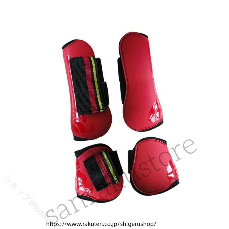 馬ゲートル 4ピースセット 馬腱ゲートル レッグラップ 前脚用 後脚用 ホースブーツ...