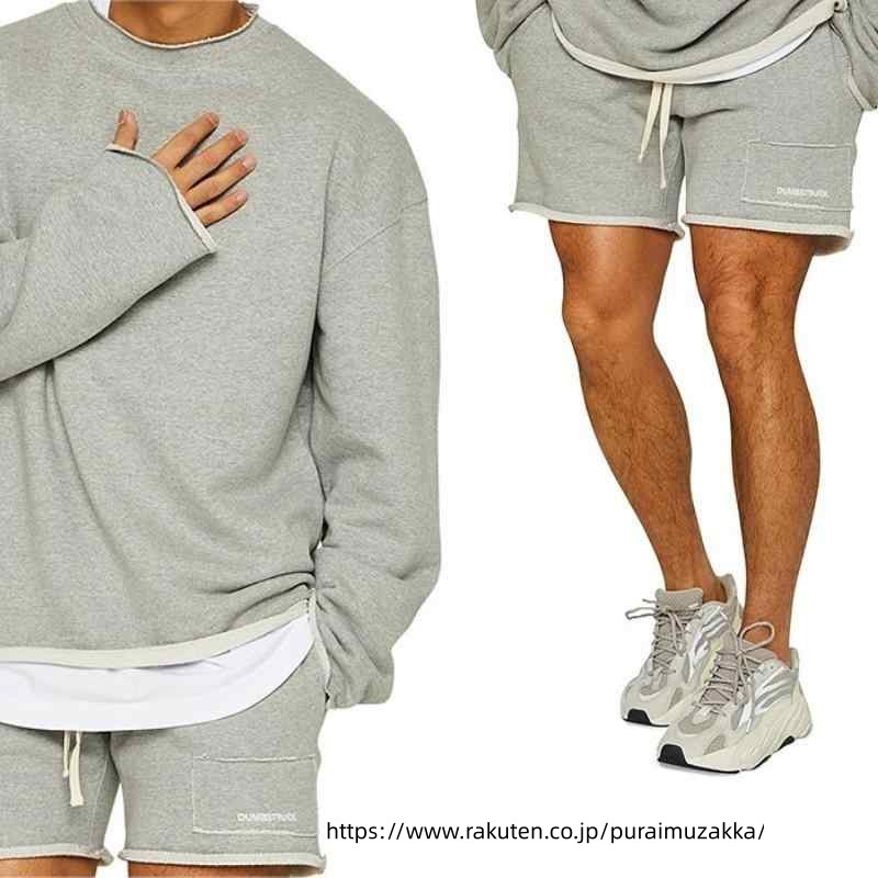 送料無料 セットアップ メンズ 男性用 パーカー スウェット 長袖 ショートパンツ ハーフパンツ カジュアル スポーツウ…