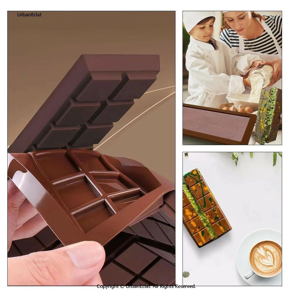 チョコレート型 板チョコ型 ドバイチョコレート型チョコレートモールド シリコンモ...