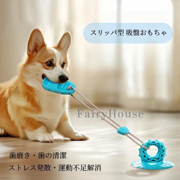 耐久性 対策 留守番 保護 家具 歯磨き 運動不足 ストレス解消 一人遊び おもちゃ 噛む ガジガジ 大型犬 中型犬 吸盤 スリッパ型