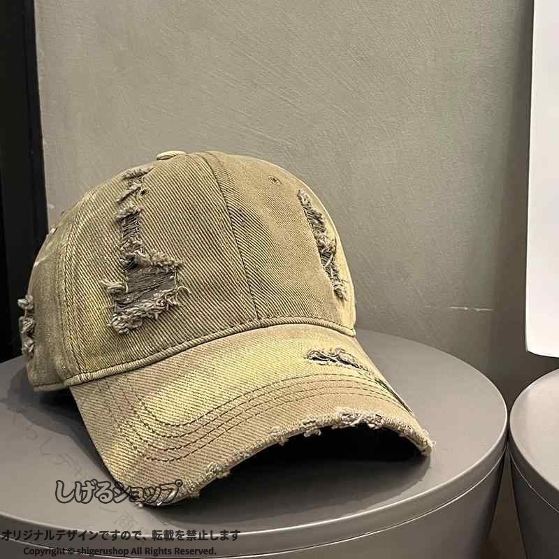 ・カテゴリ: キャップ・帽頂形状: 丸型・帽檐形状: カーブ・カラー展開: グラデーションダメージ（グレーグリーン、ピンク、ブラック、ベージュ、コーヒー、ライトブルー）・機能: UVカット、通気性、遮光・主な素材: 綿81%〜95%・スタイル: レトロ、ヴィンテージ風 指定された配送時間は承っておりません。