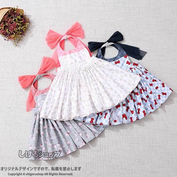 子供ドレス エプロン ワンピース ベビー 赤ちゃん 2Way 女の子 ドレス キッズ プリ...