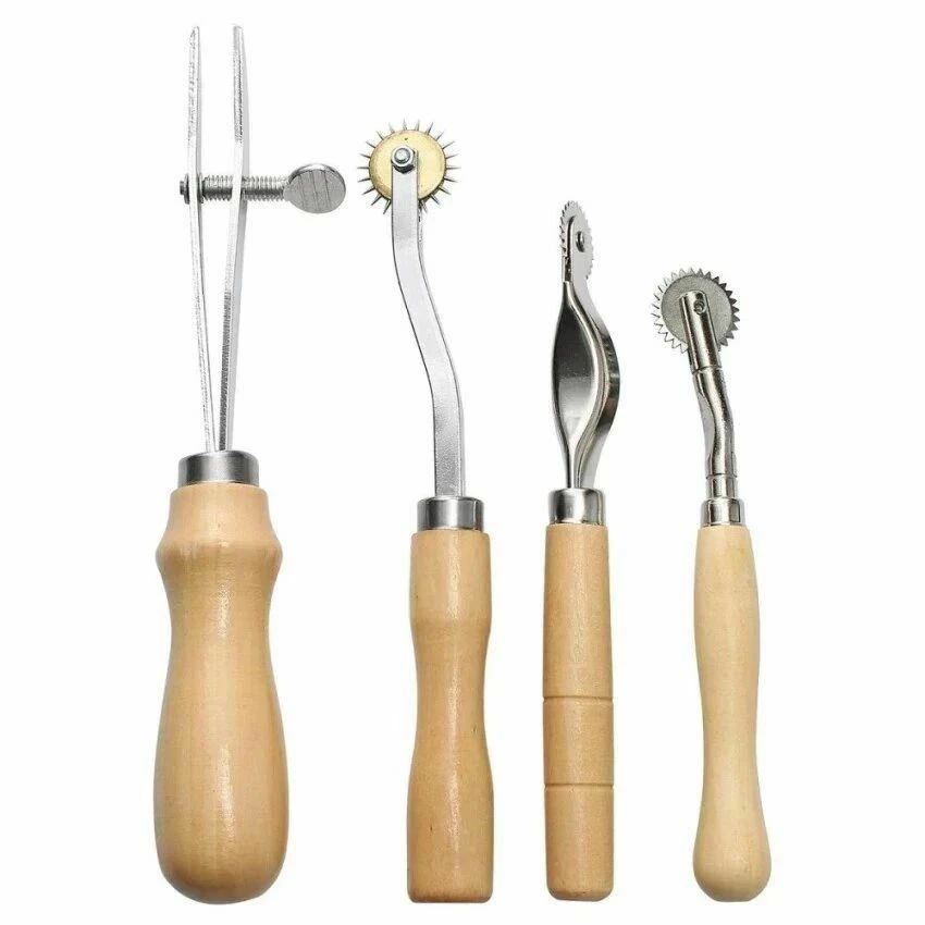 【レザークラフトツールセット 37点】革細工 工具セット DIY 手縫いキット 菱目打...