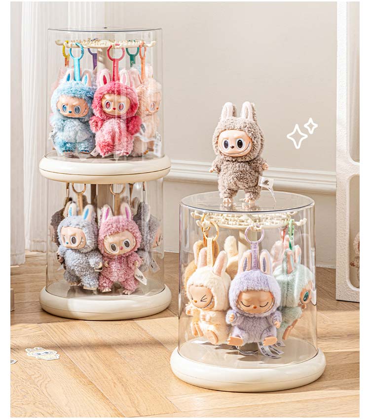 保管ケース ディスプレイ フィギュアケース 掛けられる ぬいぐるみ収納ケース 陳列ケース 人形ケース 防塵 回転可能 コレクションケース [3]