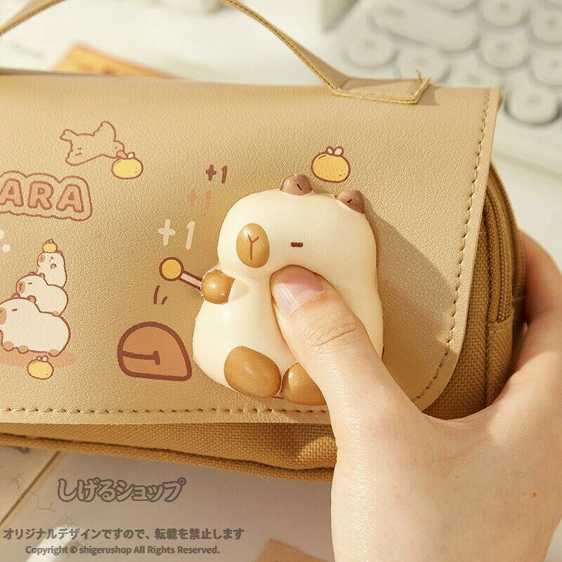 ペンケース かわいい 5色 カピバラ パンダ ねこ スクイーズ 筆箱 ストレス解消 ポンプおもちゃ にぎにぎ ポーチ モチモチ 筆記用具 プニプニ 文房具 大容量 高校生 大学生 男の子 整理整頓 省スペース shigerushop-10092608 しげるショップ サンプル画像2