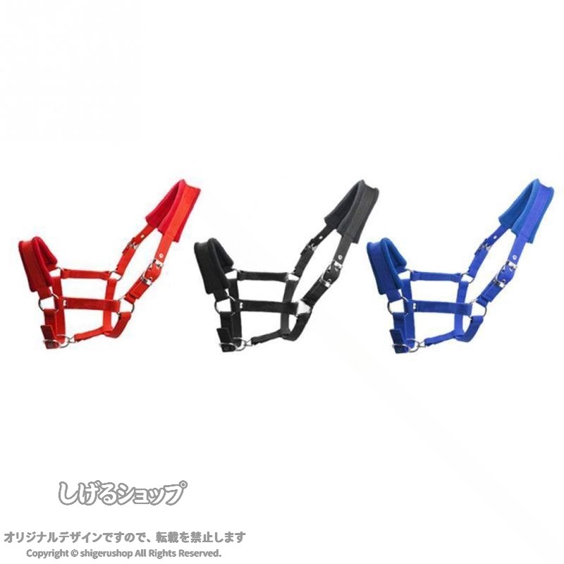 馬術 馬ホルター 乗馬用品 調節可能 パッド入り ポニーコブ馬手綱 手綱馬ホースヘッドカラーストラップ 競技 練習 初心者 安全 安定 乗馬レッスン 旅行 登山 屋外 トレーニング 便利 高 家庭菜園 プロ仕様