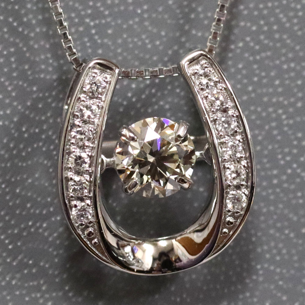 【中古】Pt950/850ダイヤモンドペンダント D0.506 D0.11 5.2g